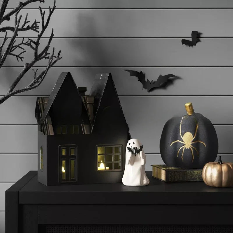 15CM Halloween Decoration Ghost Dog Walking Statue Resin Desktop Decoration Ghost Model Cute Ghost Figurine Home Decor