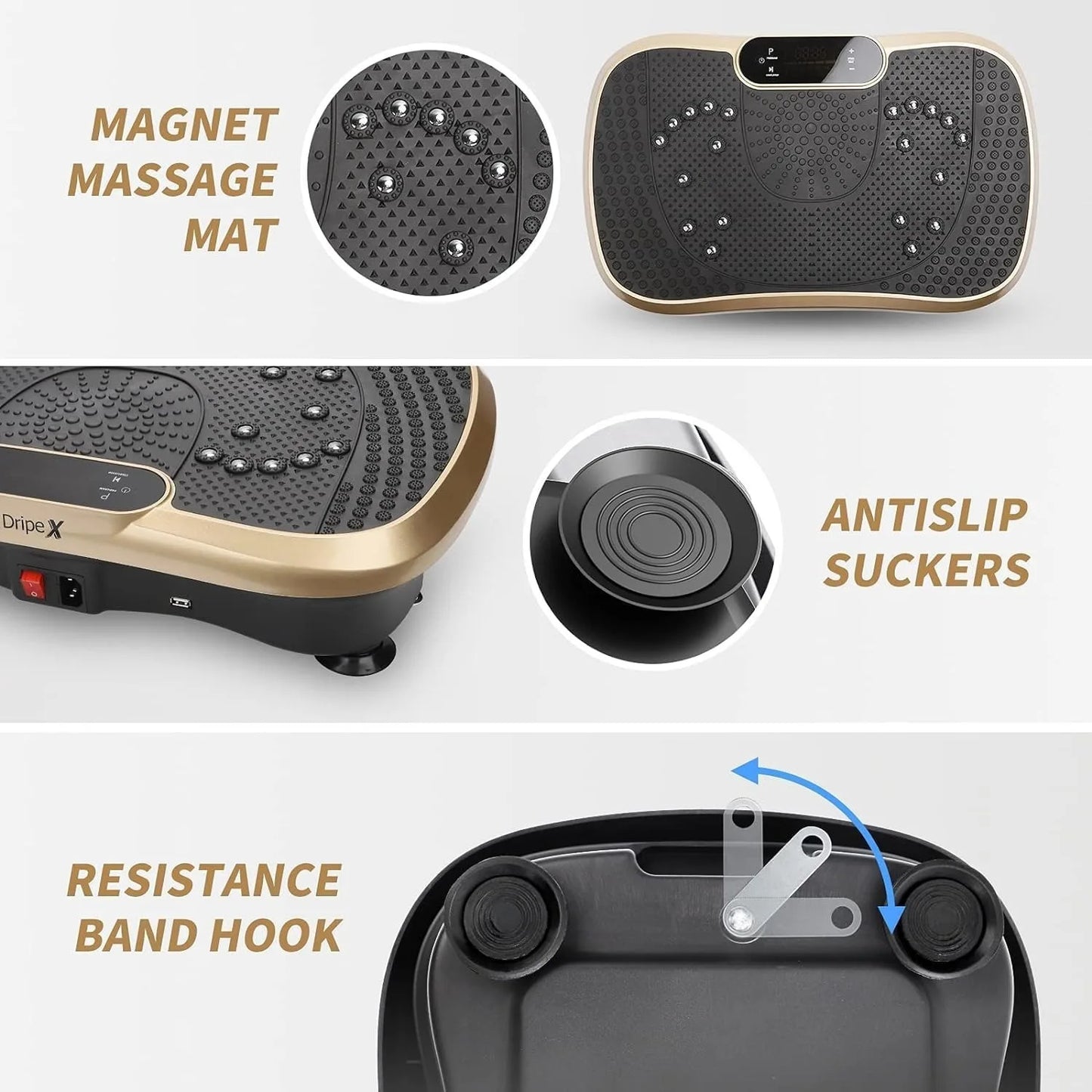 Vibration Plate Exercise Machine, Slim Vibration Platform for Home Training & Shaping, 99 Levels