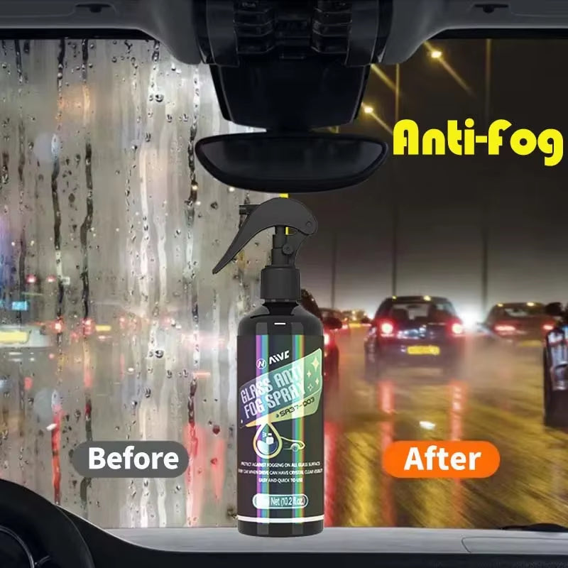 Glass anti Fog Coating Spray Winter Car Interior Windshield Long Lasting Prevent Fogging Clear Vision Fog Repellent Mirror Clean