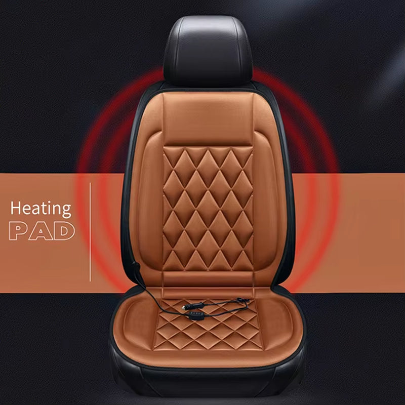 1/2Pcs Winter Heated Car Seat Cover 12V Heating Warmer Car Seat Cushion Auto Universal Car Seat Protector Cloak Cover Pads Set