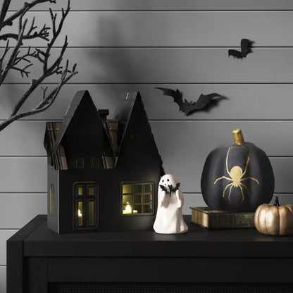 15CM Halloween Decoration Ghost Dog Walking Statue Resin Desktop Decoration Ghost Model Cute Ghost Figurine Home Decor