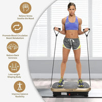 Vibration Plate Exercise Machine, Slim Vibration Platform for Home Training & Shaping, 99 Levels