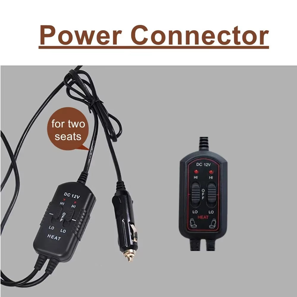 1/2Pcs Winter Heated Car Seat Cover 12V Heating Warmer Car Seat Cushion Auto Universal Car Seat Protector Cloak Cover Pads Set