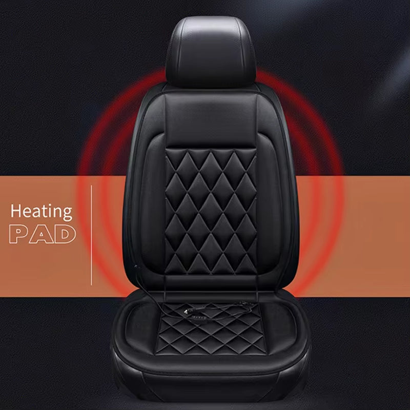 1/2Pcs Winter Heated Car Seat Cover 12V Heating Warmer Car Seat Cushion Auto Universal Car Seat Protector Cloak Cover Pads Set