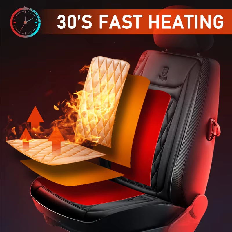 1/2Pcs Winter Heated Car Seat Cover 12V Heating Warmer Car Seat Cushion Auto Universal Car Seat Protector Cloak Cover Pads Set